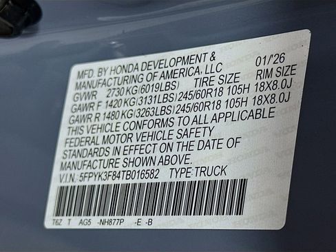 New 2026 Honda Ridgeline Black Edition image 23