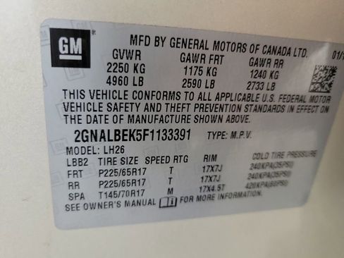 Certified 2015 Chevrolet Equinox LT w/ Driver Convenience Package FWD image 23