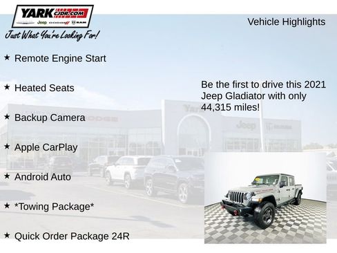 Certified 2021 Jeep Gladiator Rubicon w/ Cold Weather Group image 13