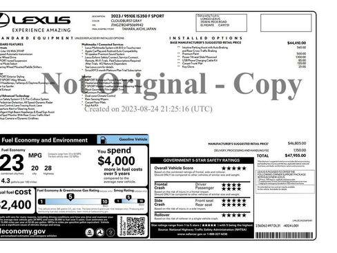 Used 2023 Lexus IS 350 F Sport RWD image 2
