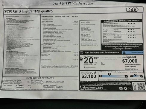 New 2026 Audi Q7 2.0T Premium Plus AWD/4WD image 47