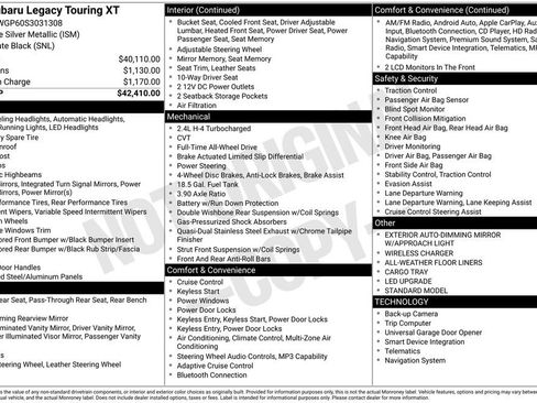 Certified 2025 Subaru Legacy Touring XT AWD/4WD image 5