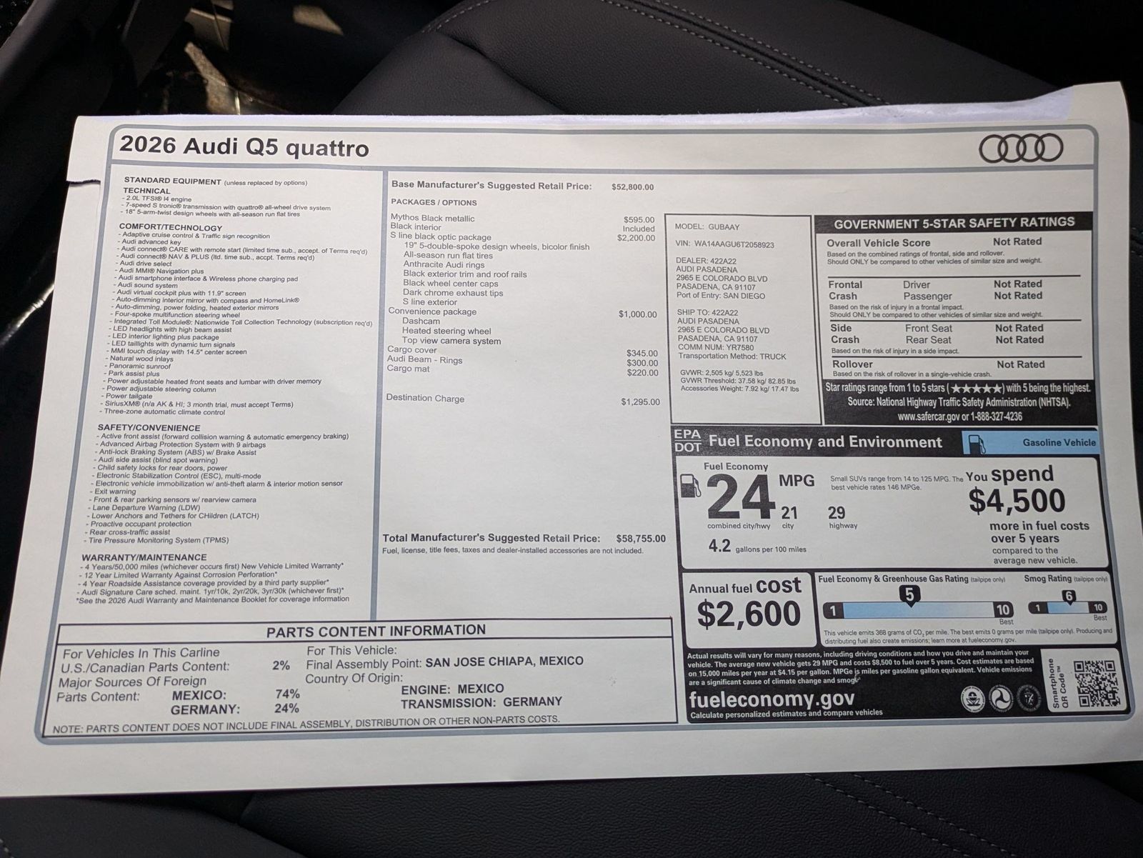 New 2026 Audi Q5 2.0T AWD/4WD image 18