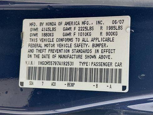 Used 2007 Honda Accord EX image 12