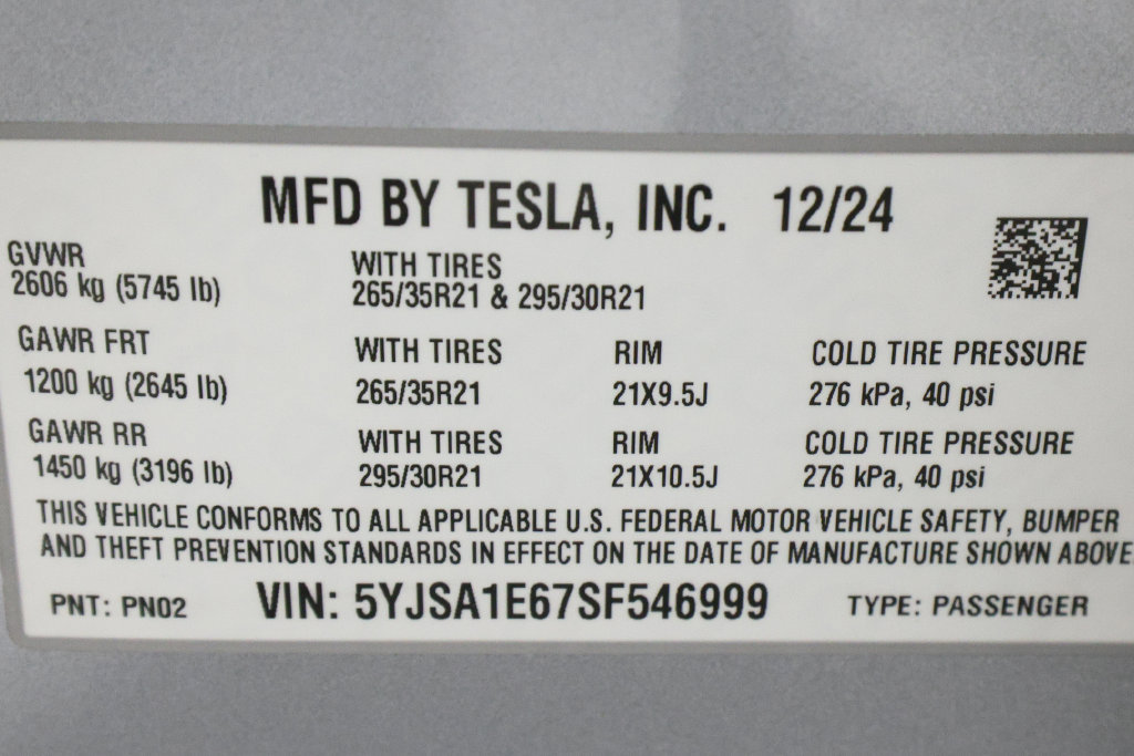 Used 2025 Tesla Model S Plaid AWD/4WD image 50