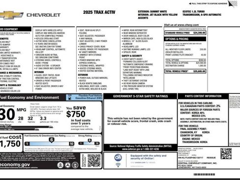 Used 2025 Chevrolet Trax ACTIV FWD image 14