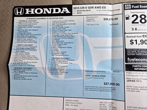 Used 2015 Honda CR-V EX image 65