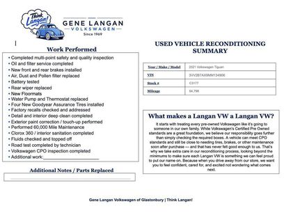 Used 2021 Volkswagen Tiguan SE w/ Panoramic Sunroof Package