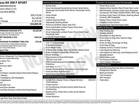 Used 2021 Lexus NX 300 F Sport w/ F Sport Premium Package FWD image 3