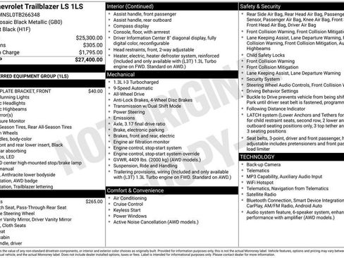 New 2026 Chevrolet TrailBlazer LS AWD/4WD image 25