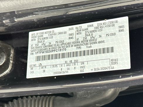 Used 2023 Ford F150 Platinum w/ Equipment Group 701A High AWD/4WD image 12