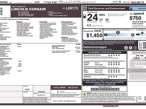 Used 2022 Lincoln Corsair AWD w/ Premium Package image 6