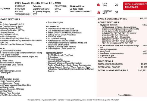 Used 2025 Toyota Corolla Cross LE image 3