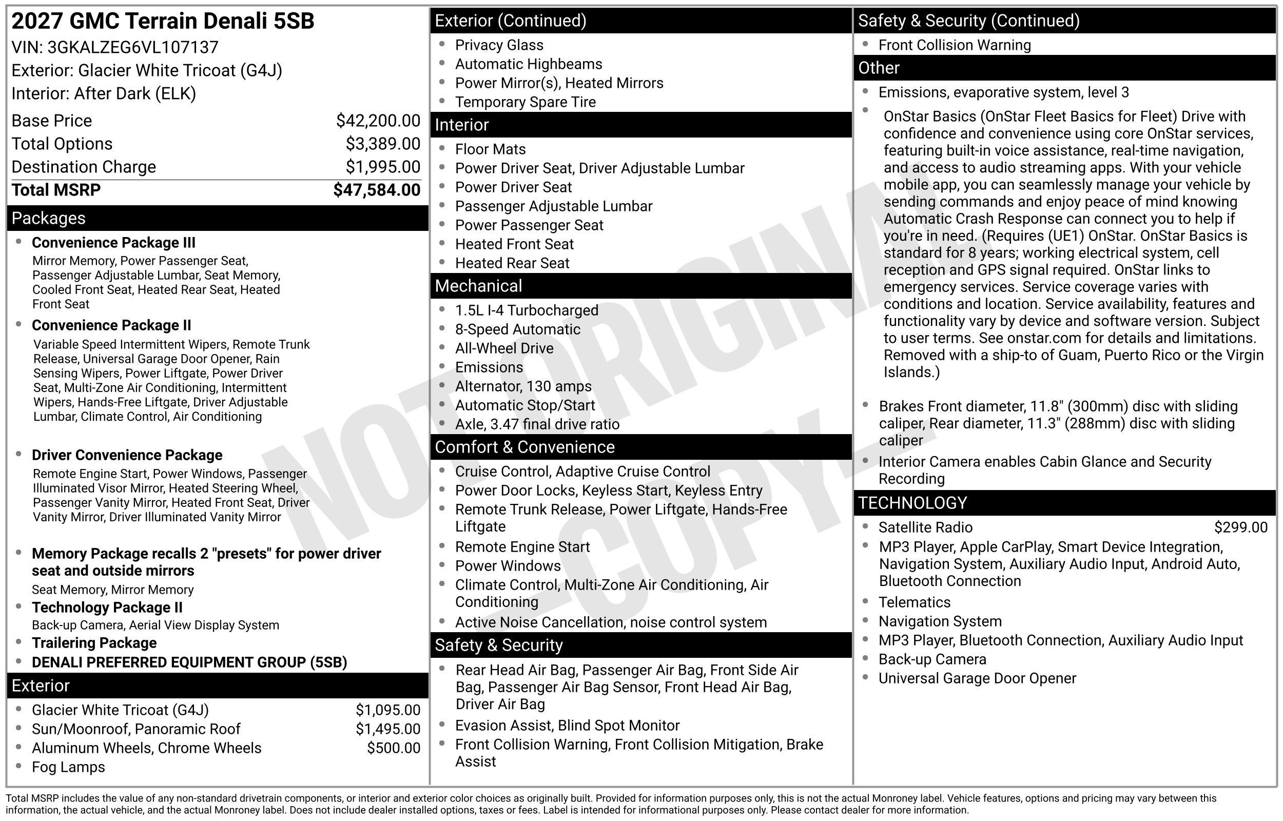 New 2027 GMC Terrain Denali AWD/4WD image 3