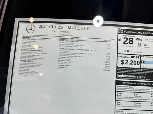New 2026 Mercedes-Benz GLA 250 4MATIC image 17