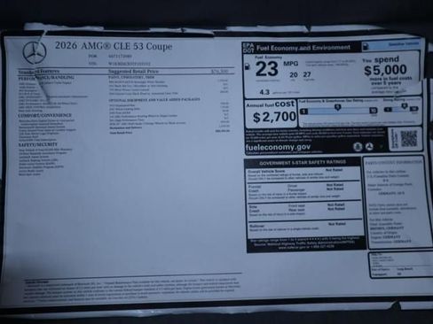 New 2026 Mercedes-Benz CLE 53 AMG 4MATIC Coupe image 9