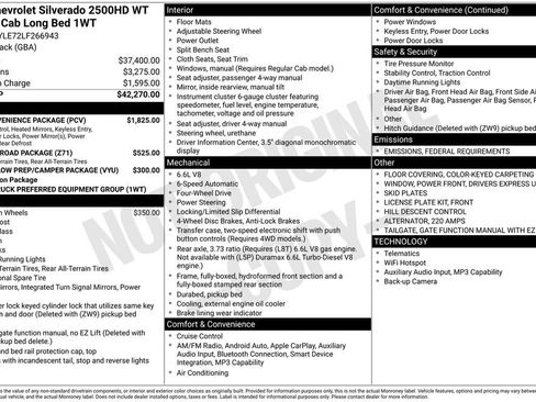 Used 2020 Chevrolet Silverado 2500 W/T w/ WT Convenience Package image 5