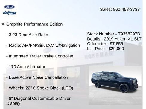 Used 2019 GMC Yukon XL SLT w/ Graphite Performance Edition AWD/4WD image 14