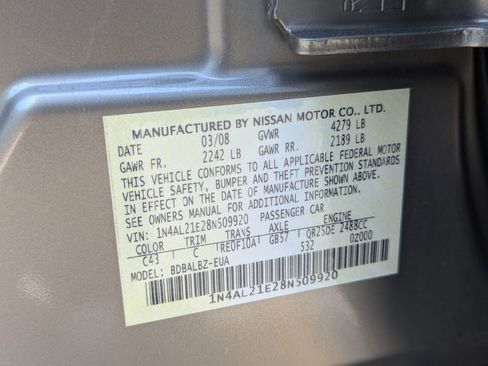 Used 2008 Nissan Altima 2.5 SL w/ SL Pkg FWD image 28