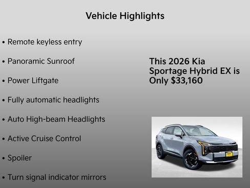 New 2026 Kia Sportage EX w/ EX Panoramic Sunroof Package image 10