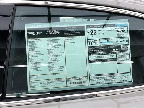 New 2026 Genesis G70 2.5T Prestige AWD/4WD image 20