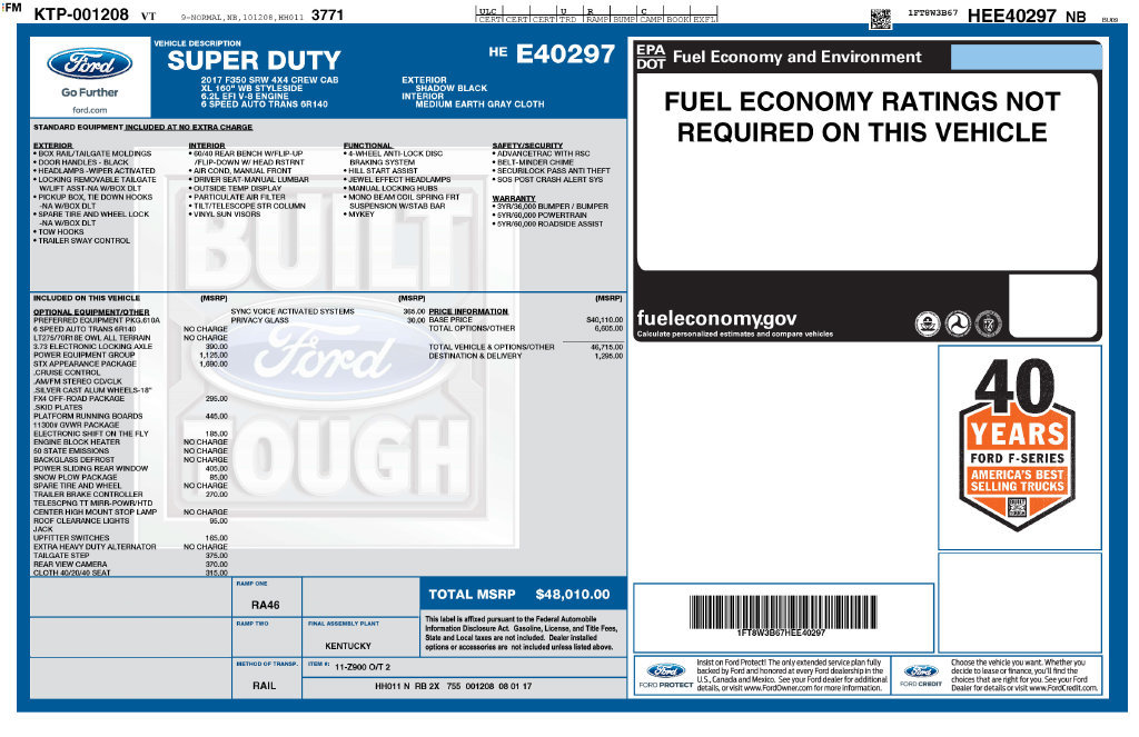 Used 2017 Ford F350 XL AWD/4WD image 1
