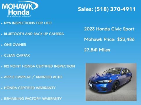 Certified 2023 Honda Civic Sport image 8