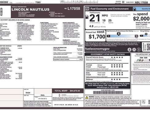 Used 2022 Lincoln Nautilus Reserve w/ Equipment Group 201A AWD/4WD image 13
