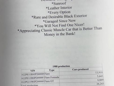 Used 1988 Pontiac Fiero GT image 64