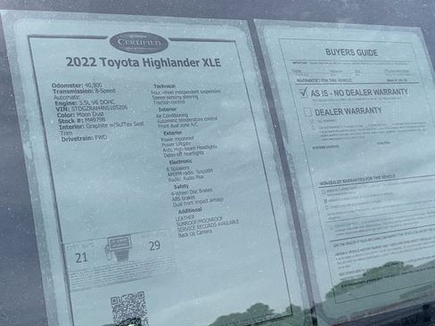 Used 2022 Toyota Highlander XLE image 39