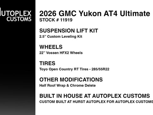 Used 2026 GMC Yukon AT4 Ultimate AWD/4WD image 2