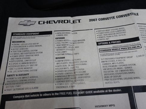 Used 2007 Chevrolet Corvette Convertible w/ Preferred Equipment Group image 24