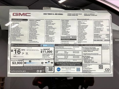 New 2026 GMC Yukon XL Denali w/ Denali Reserve Package AWD/4WD image 33