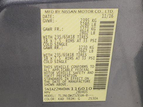 Used 2017 Nissan Murano SV w/ Premium Package AWD/4WD image 28