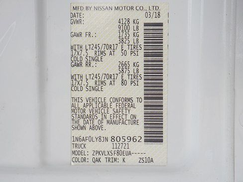 Used 2018 Nissan NV 2500 SV image 43