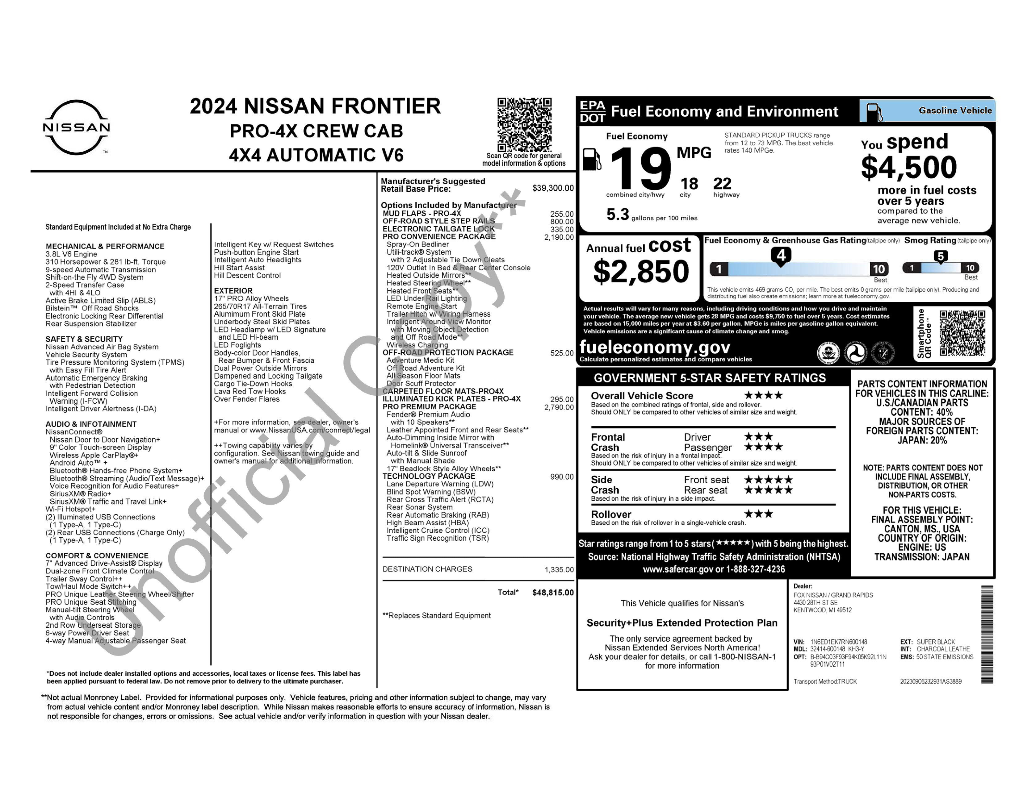 Used 2024 Nissan Frontier PRO-4X w/ Pro Premium Package AWD/4WD image 2