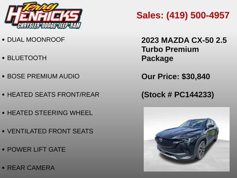 Used 2023 MAZDA CX-50 AWD 2.5 Turbo w/ Premium Pkg image 6
