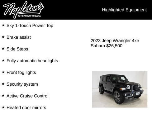 Used 2023 Jeep Wrangler Unlimited Sahara w/ Cold Weather Group AWD/4WD image 16