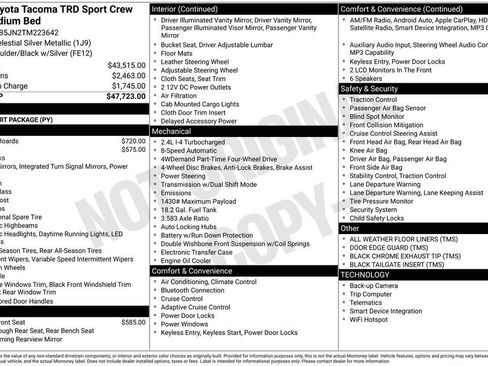 Used 2026 Toyota Tacoma TRD Sport AWD/4WD image 11