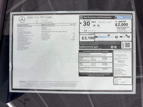 New 2026 Mercedes-Benz CLA 250 image 31