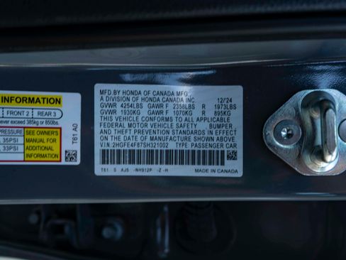 Certified 2025 Honda Civic Sport Touring image 46