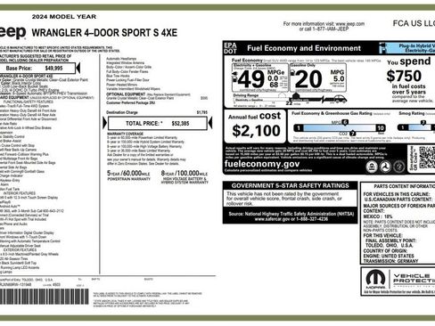 Used 2024 Jeep Wrangler Unlimited AWD/4WD image 4