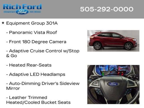 Certified 2019 Ford Edge Titanium w/ Equipment Group 301A AWD/4WD image 12