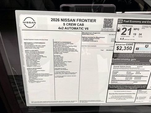 New 2026 Nissan Frontier S RWD image 39
