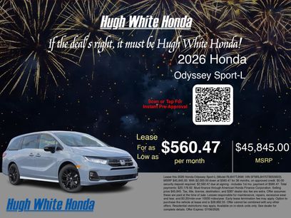 New 2026 Honda Odyssey Sport-L