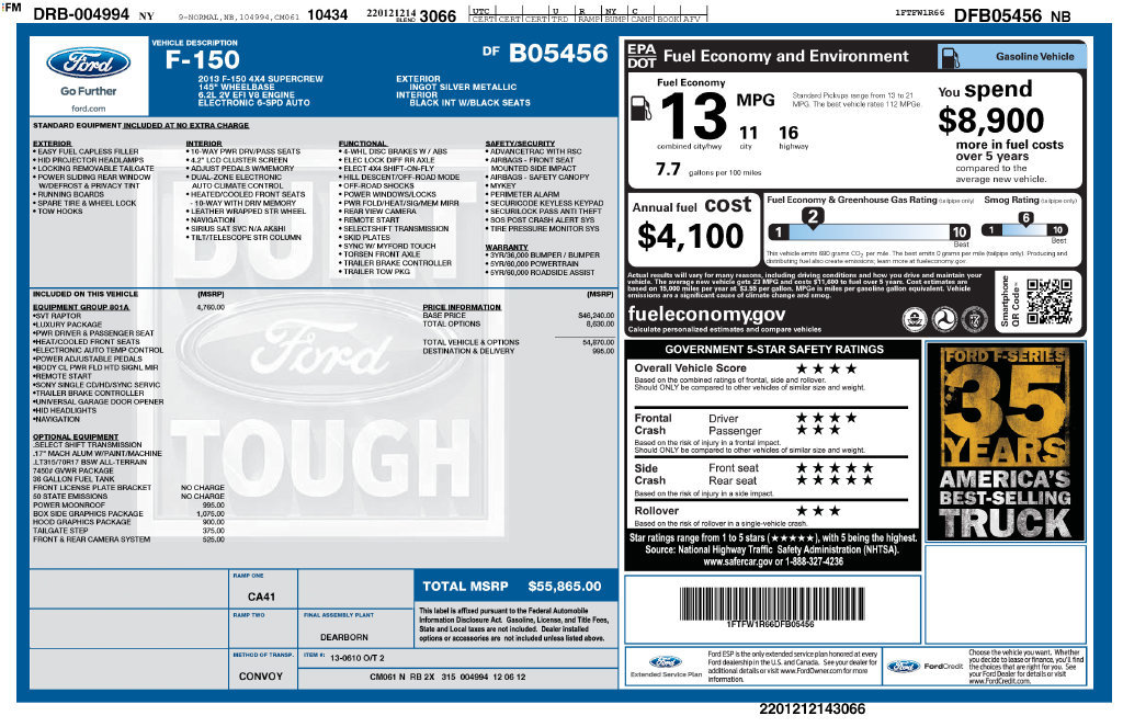 Used 2013 Ford F150 Raptor w/ Luxury Equipment Group AWD/4WD image 2