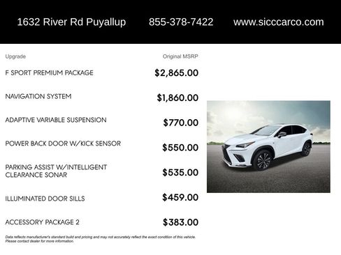Used 2020 Lexus NX 300 F Sport w/ F Sport Premium Package AWD/4WD image 5