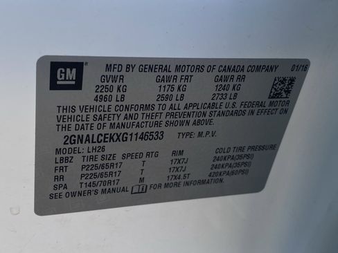 Used 2016 Chevrolet Equinox LT w/ Convenience Package image 32