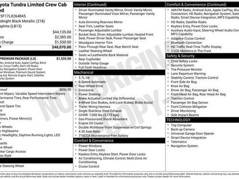 Used 2020 Toyota Tundra Limited w/ Limited Premium Package RWD image 3