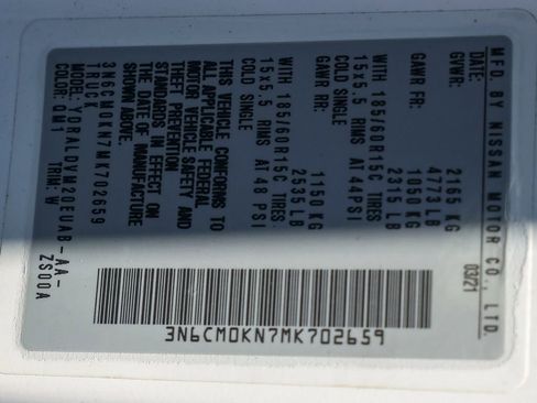 Used 2021 Nissan NV200 S w/ Back Door Glass Package FWD image 31